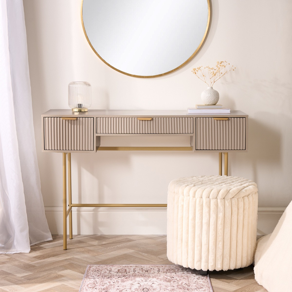 OHS Ribbed Dressing Table - Natural>