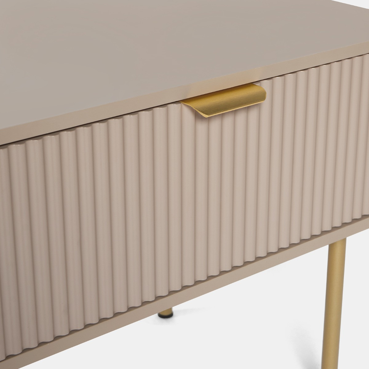 OHS Ribbed Coffee Table With Drawer -  Natural>