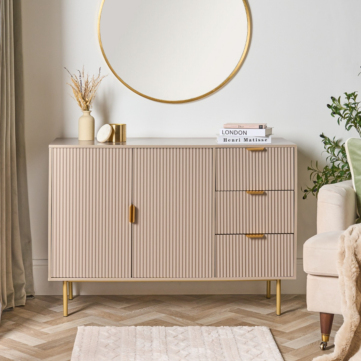OHS Ribbed Sideboard - Natural>