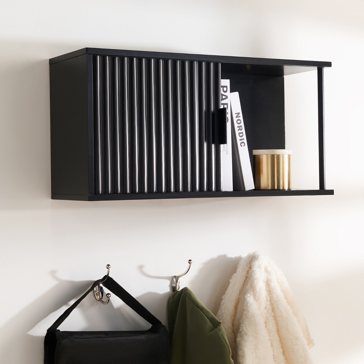 OHS Ribbed Storage Shelf Unit - Black>