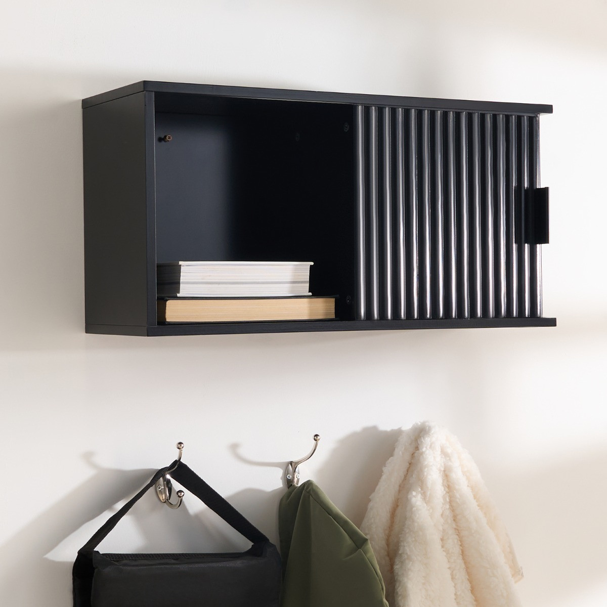 OHS Ribbed Storage Shelf Unit - Black>