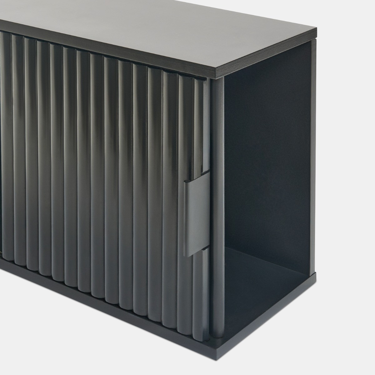 OHS Ribbed Storage Shelf Unit - Black>