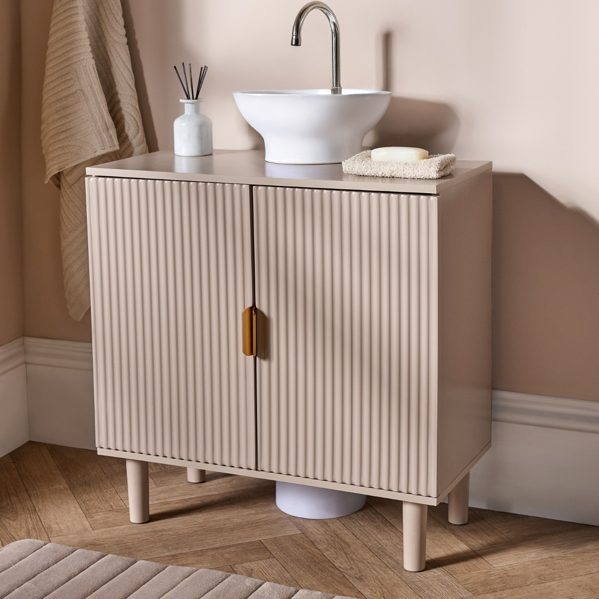 OHS Ribbed Under Sink Unit - Natural>