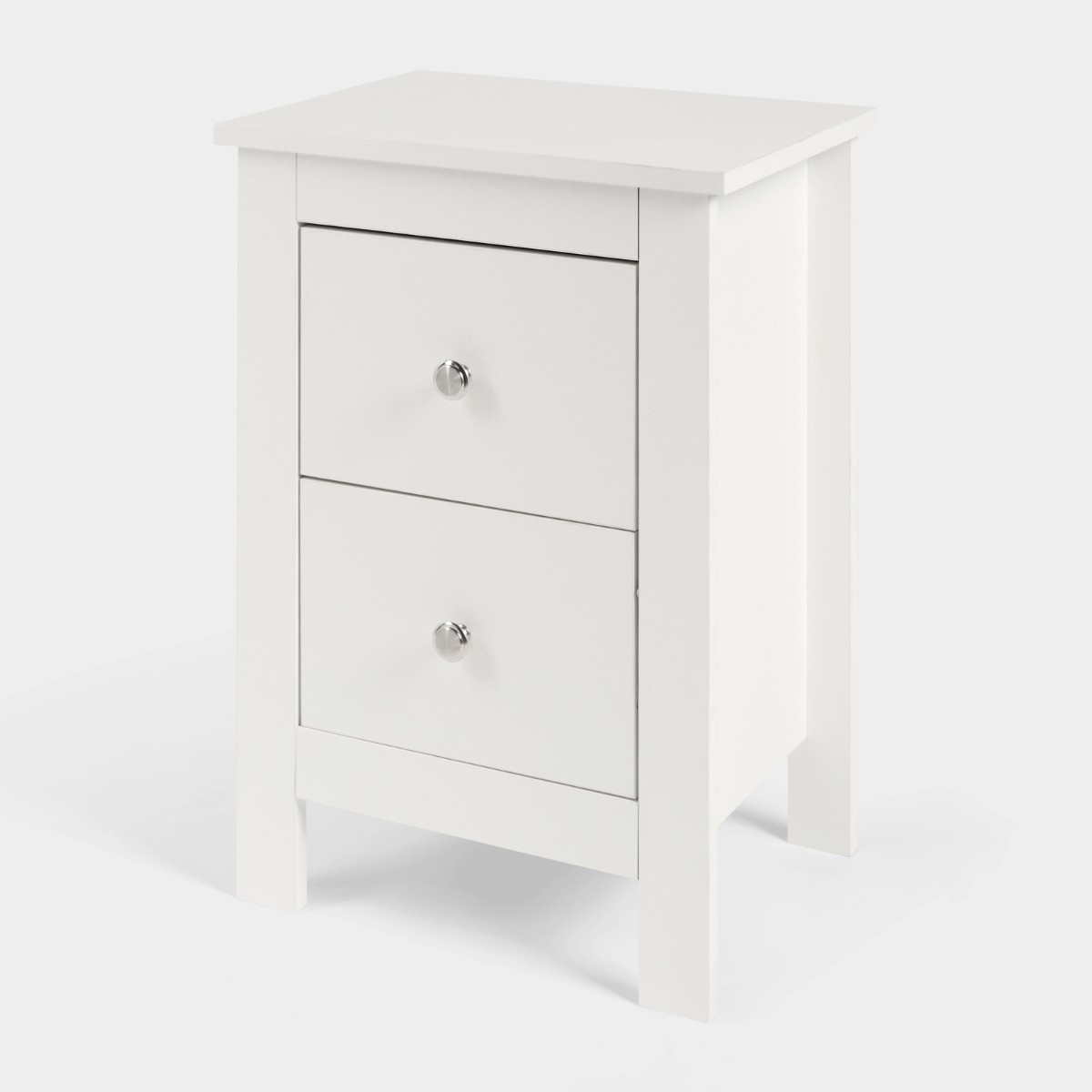 OHS Chicago 2 Drawer Bedside Table - White>