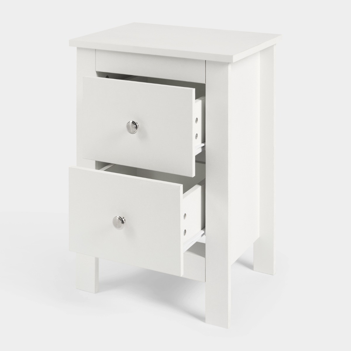 OHS Chicago 2 Drawer Bedside Table - White>