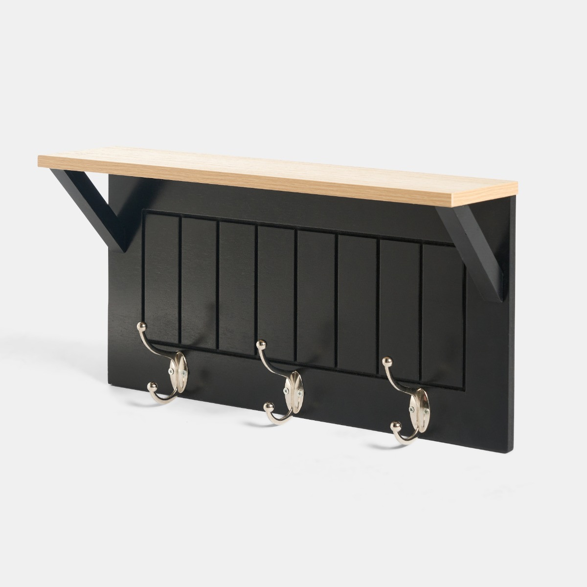 OHS Coat Hook Shelf - Black/Natural>