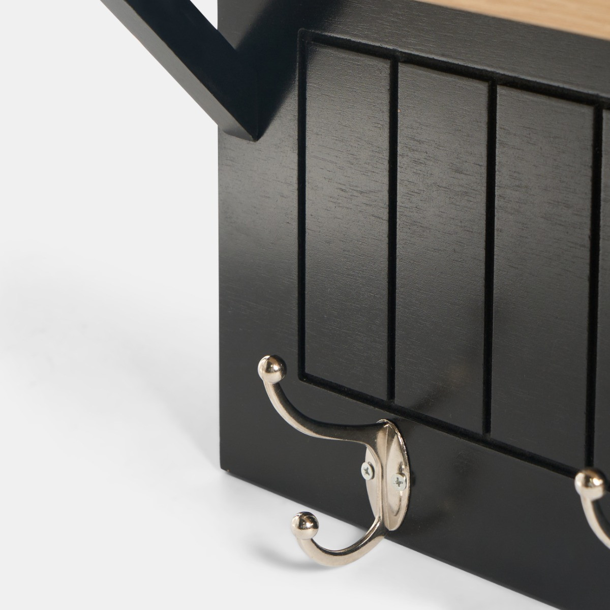 OHS Coat Hook Shelf - Black/Natural>