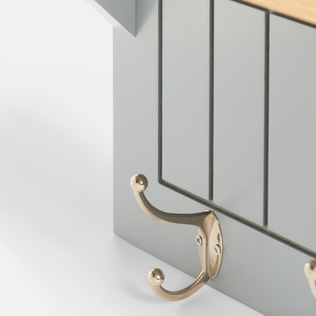 OHS Coat Hook Shelf - Grey/Natural>