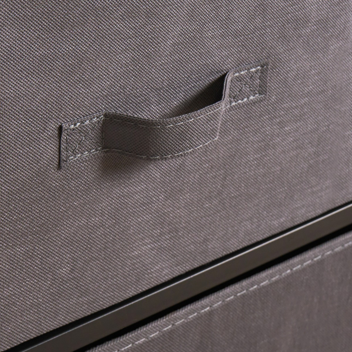 OHS Brooklyn Fabric 5 Drawer Chest - Grey>