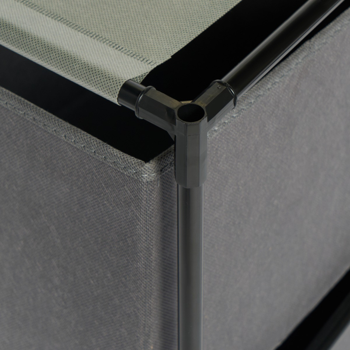 OHS Boston Storage with 4 Fabric Cubes - Grey>