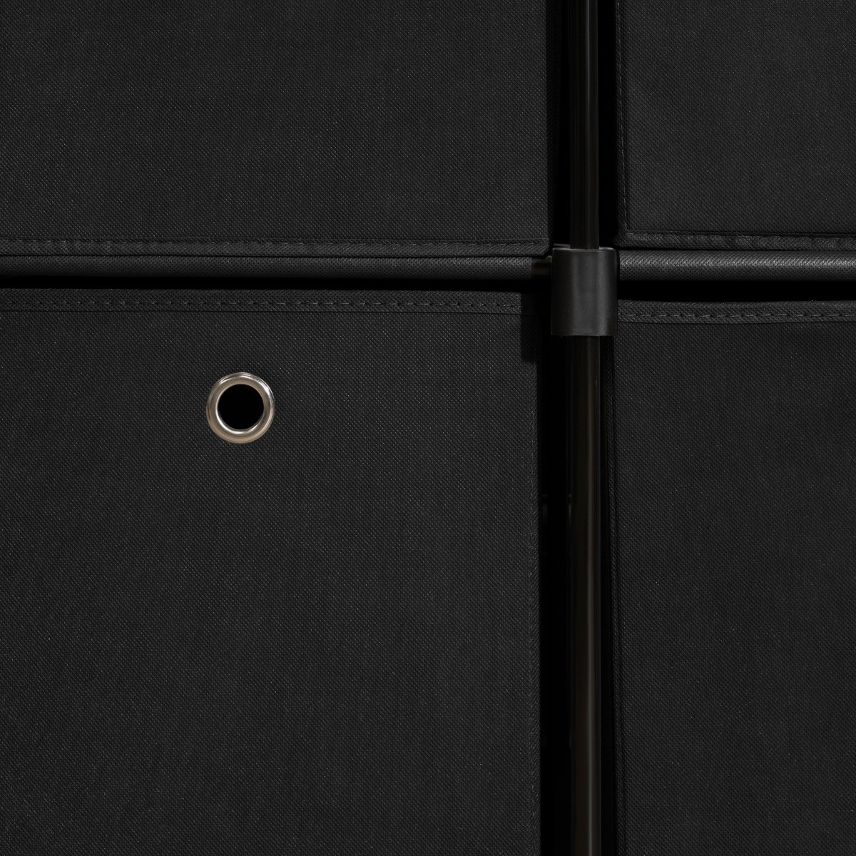 OHS Boston Storage with Fabric Cubes - Black>