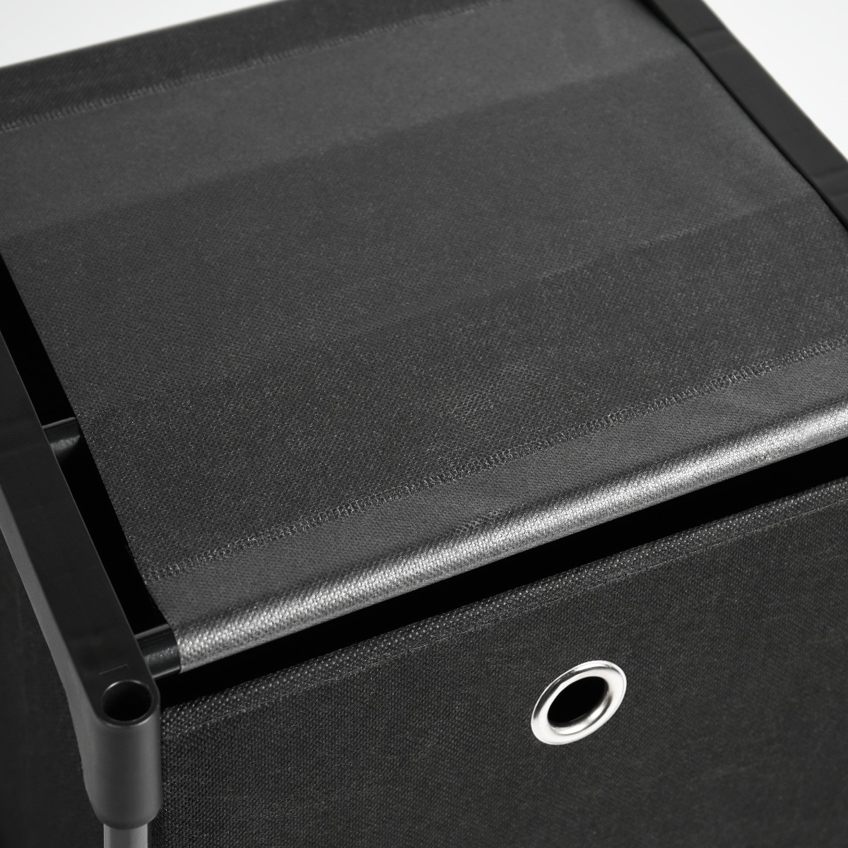 OHS Boston Storage with Fabric Cubes - Black>