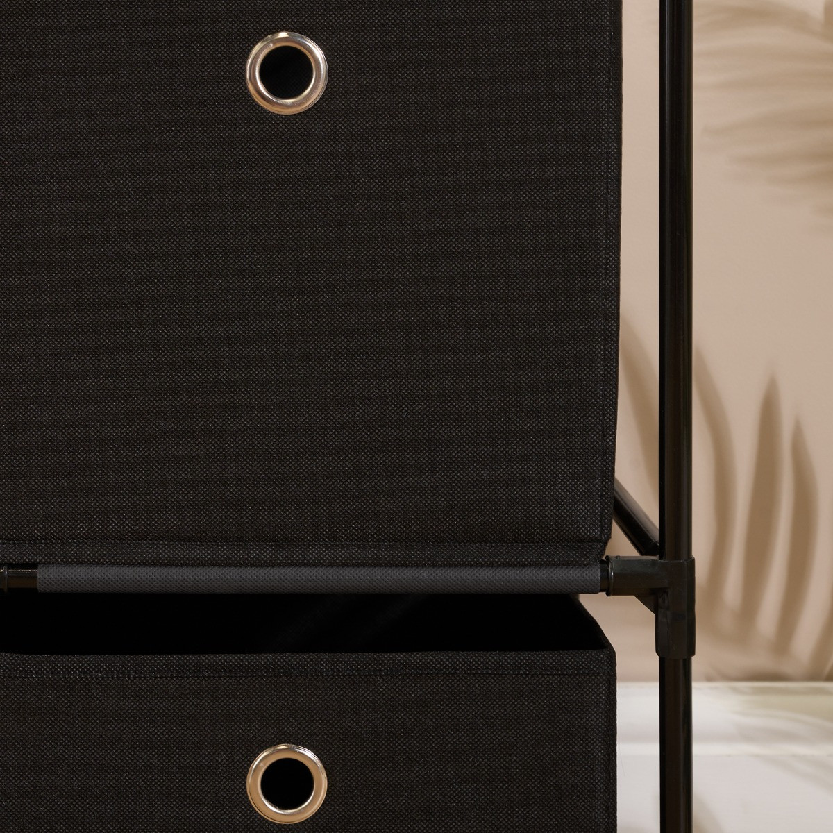 OHS Boston Storage with 2 Fabric Cubes - Black>