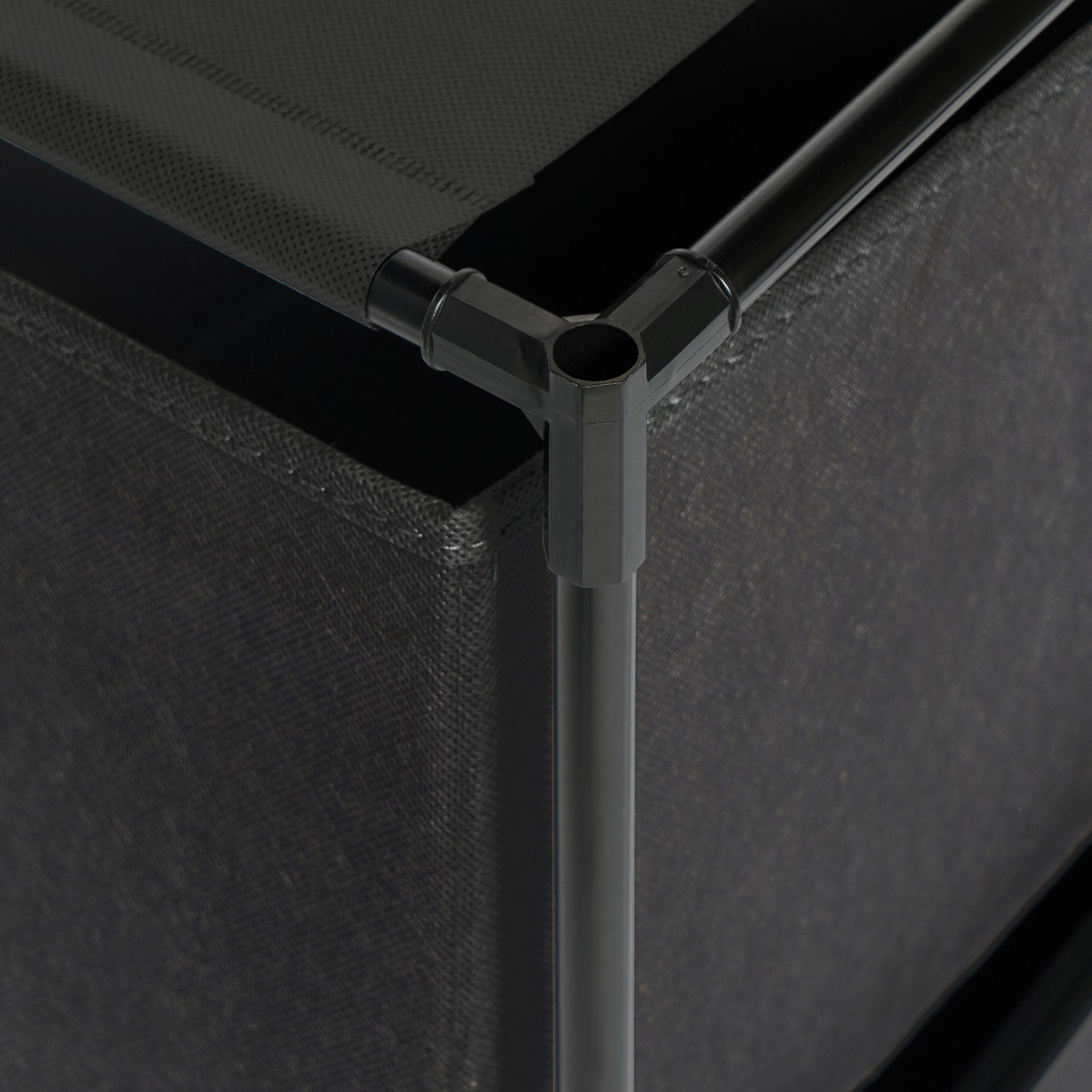 OHS Boston Storage with 2 Fabric Cubes - Black>