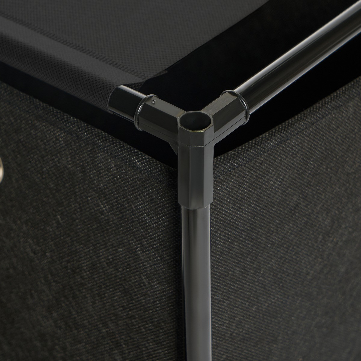 OHS Boston Storage with 4 Fabric Cubes - Black>