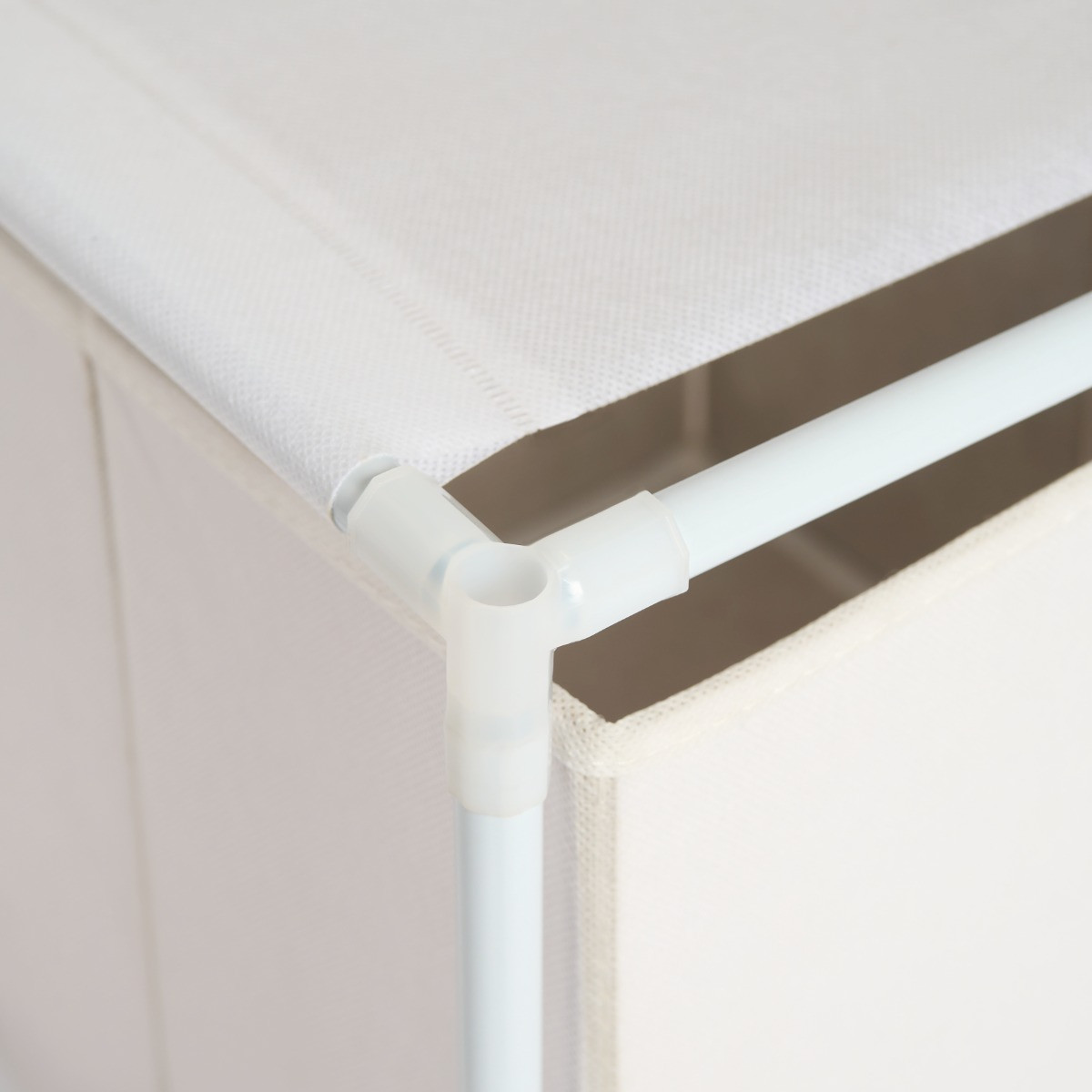 OHS Boston Storage with 2 Fabric Cubes - White>