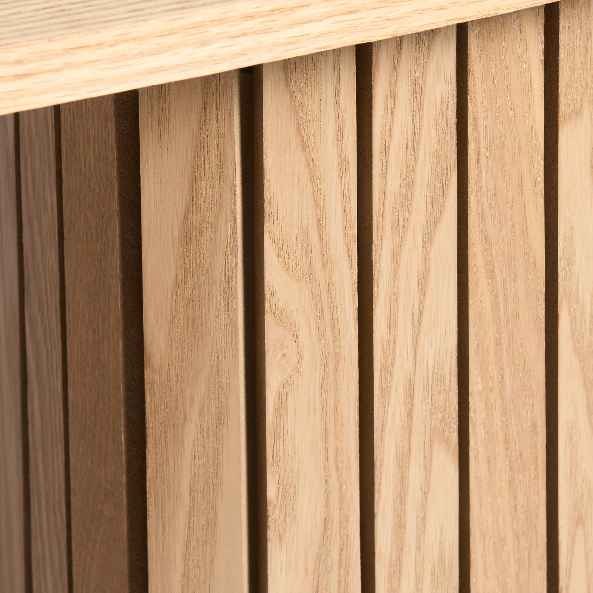 OHS Madison Ribbed Console Table - Light Wood >