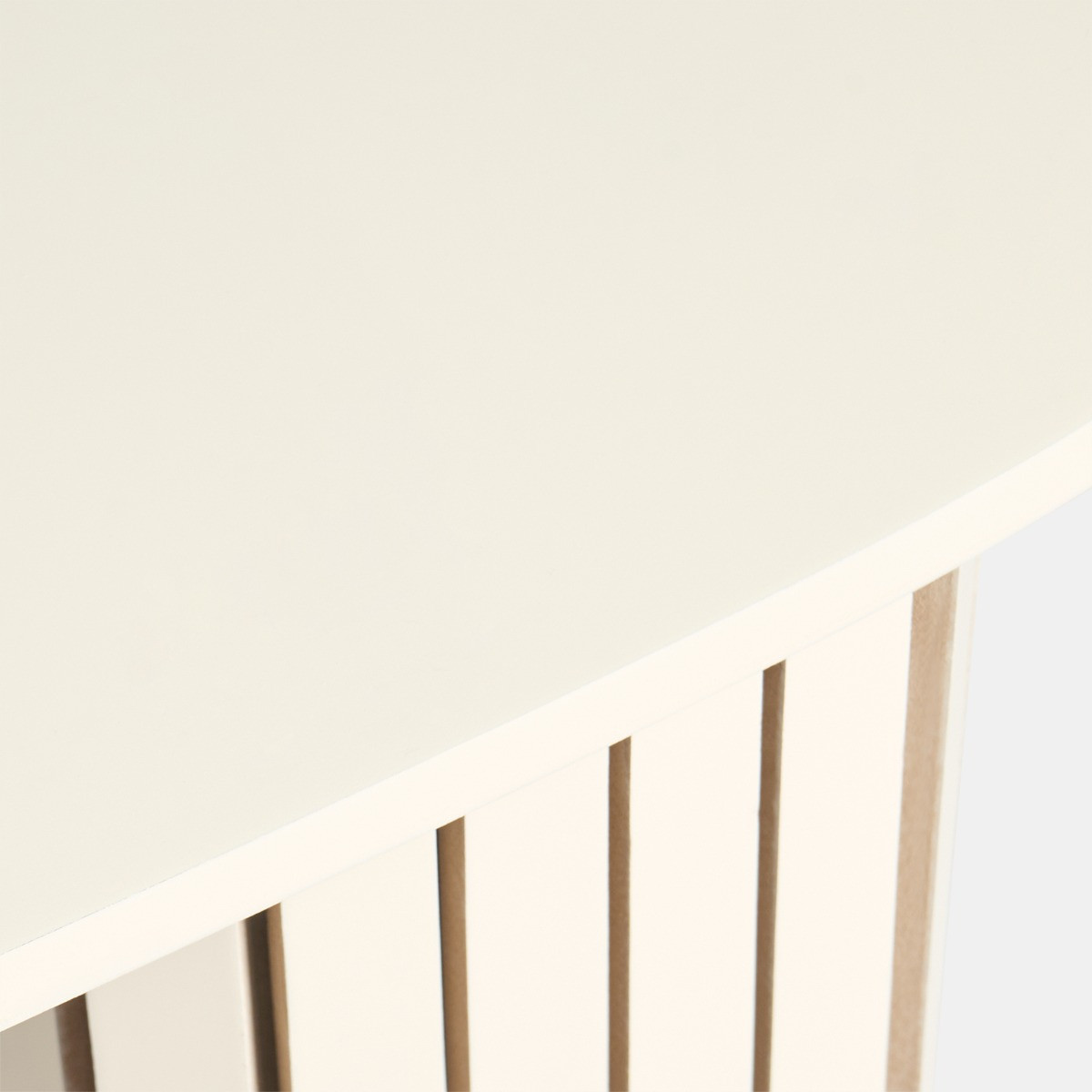 OHS Madison Ribbed Console Table - Cream>
