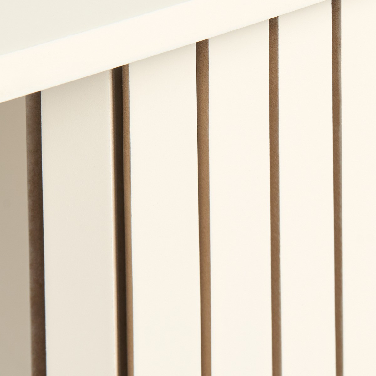 OHS Madison Ribbed Console Table - Cream>