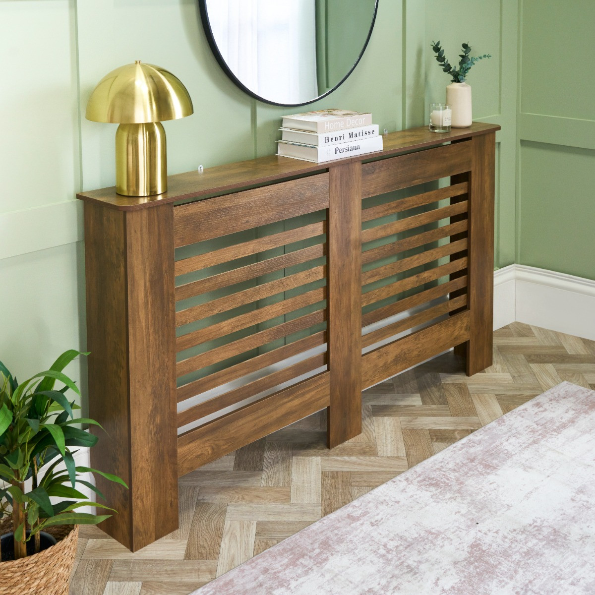 OHS Large Radiator Cover - Dark Wood>