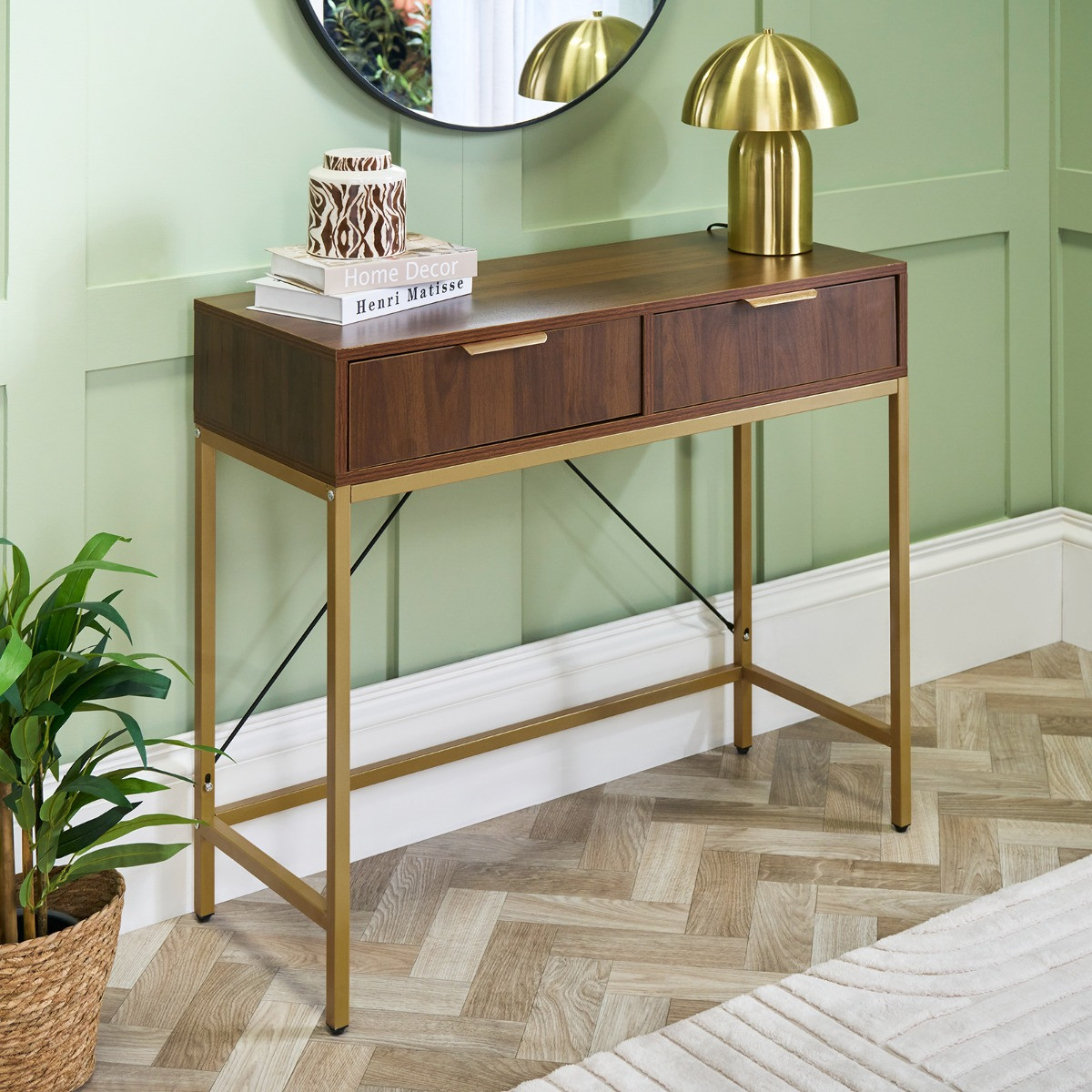 OHS Chelsea Console Table - Dark Wood >