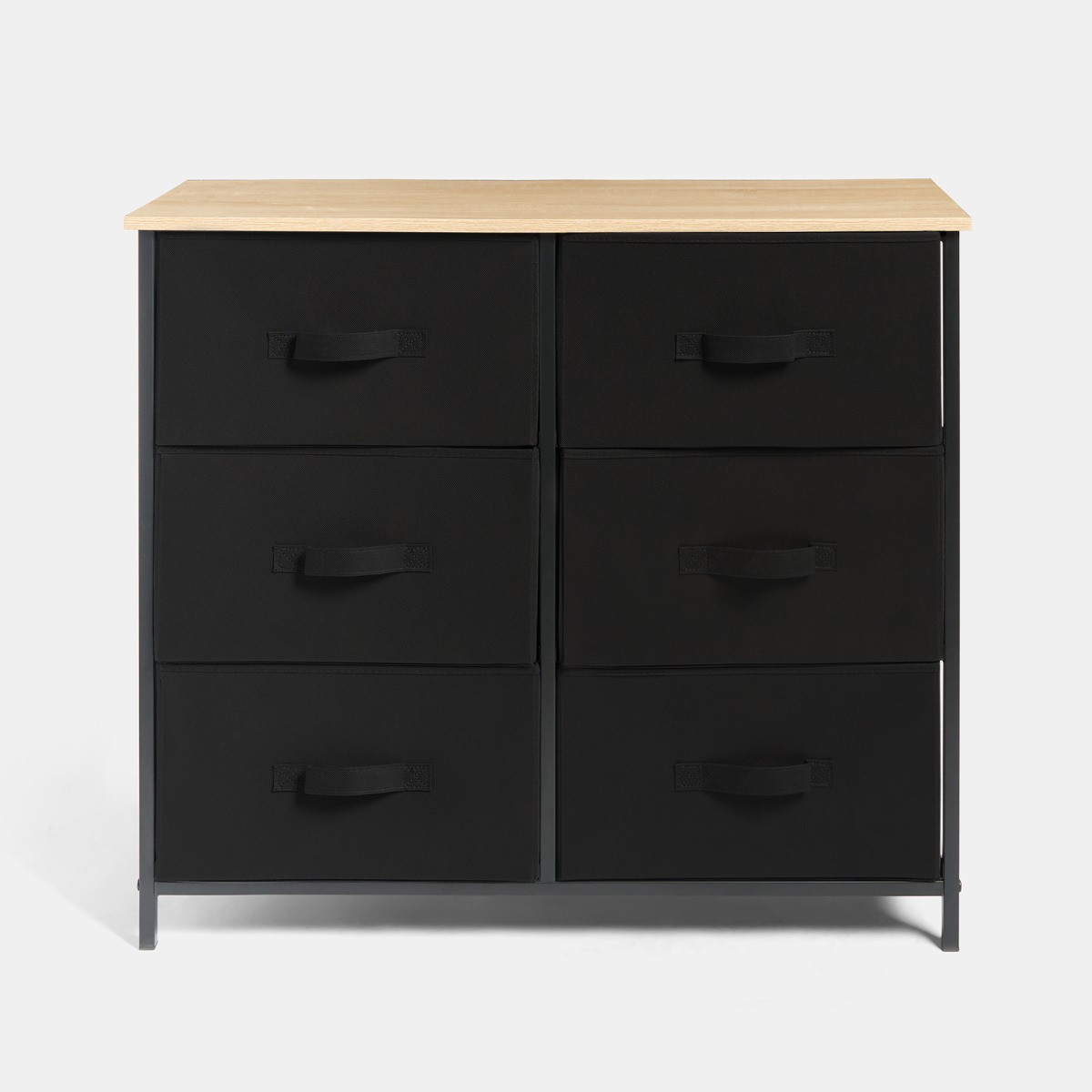 OHS Brooklyn 6 Drawer Unit - Black>