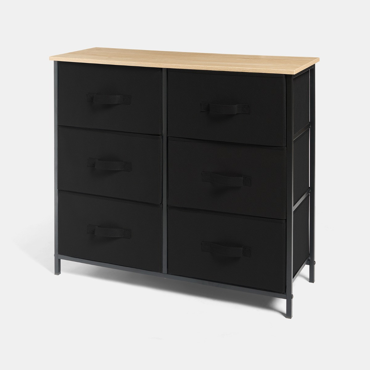 OHS Brooklyn 6 Drawer Unit - Black>