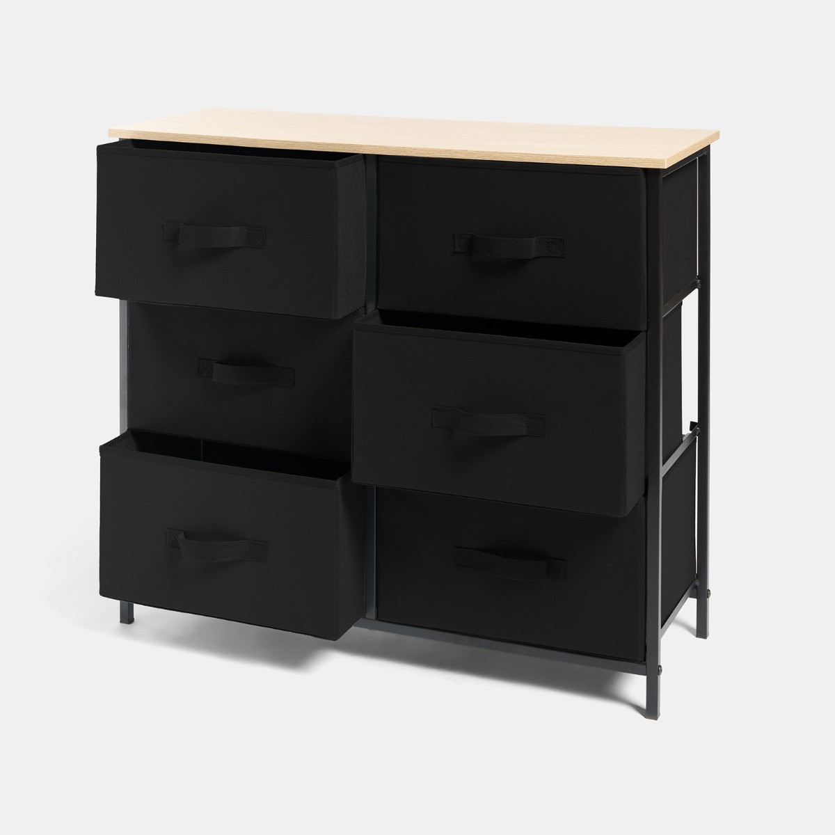OHS Brooklyn 6 Drawer Unit - Black>