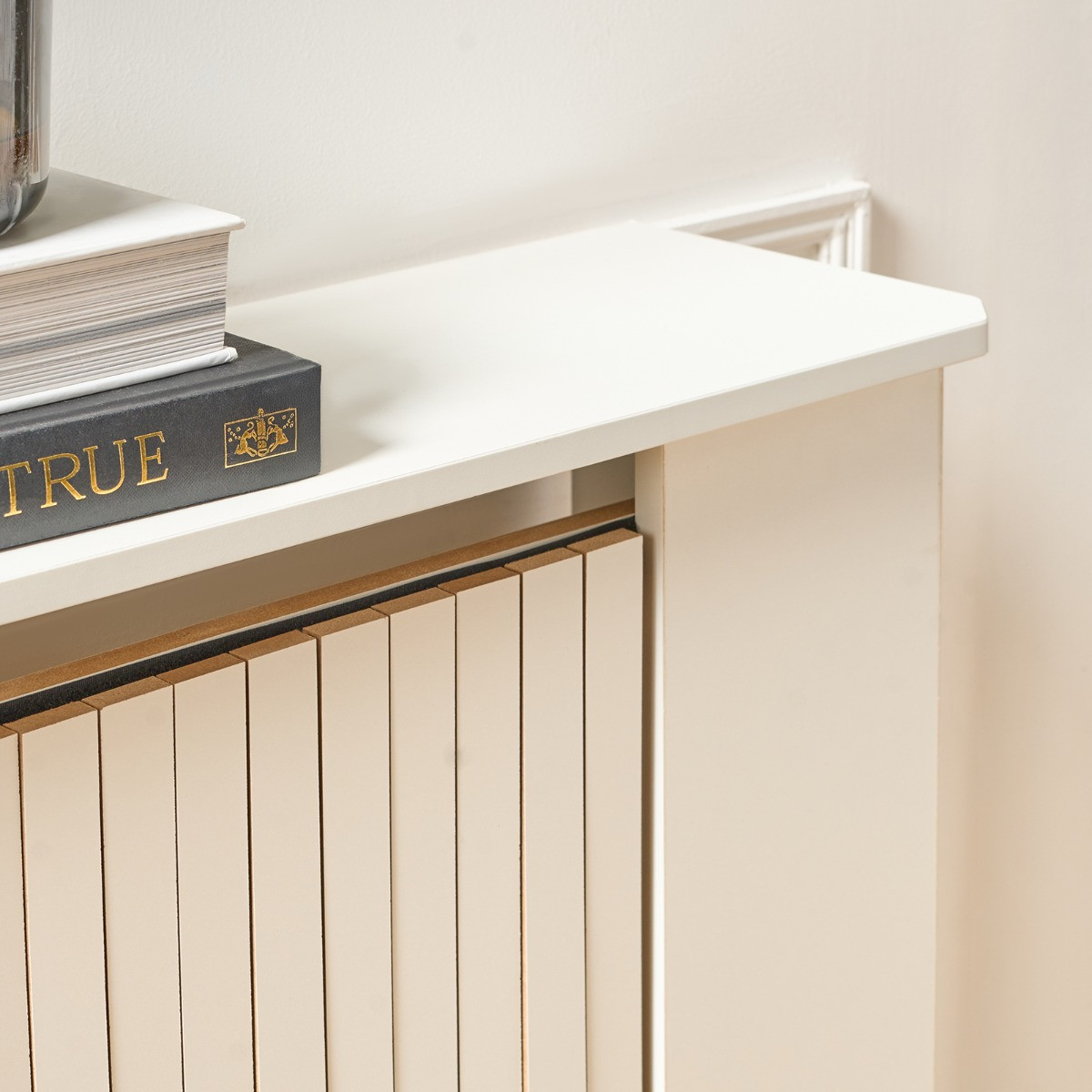 OHS Small Ribbed Radiator Cover - White>