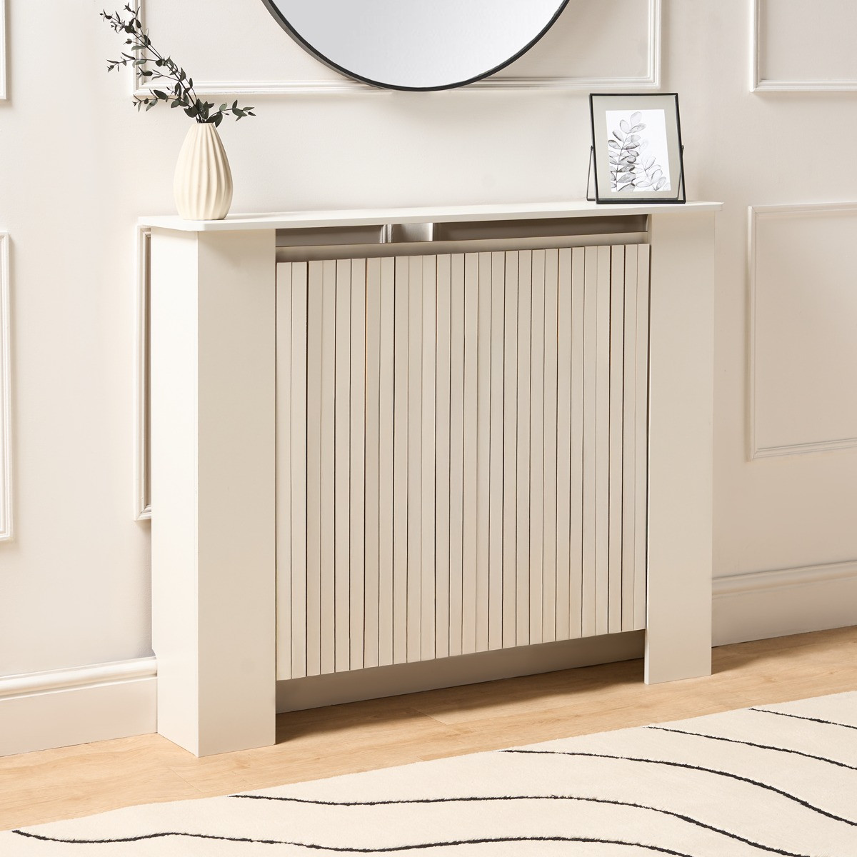 OHS Medium Ribbed Radiator Cover - White>