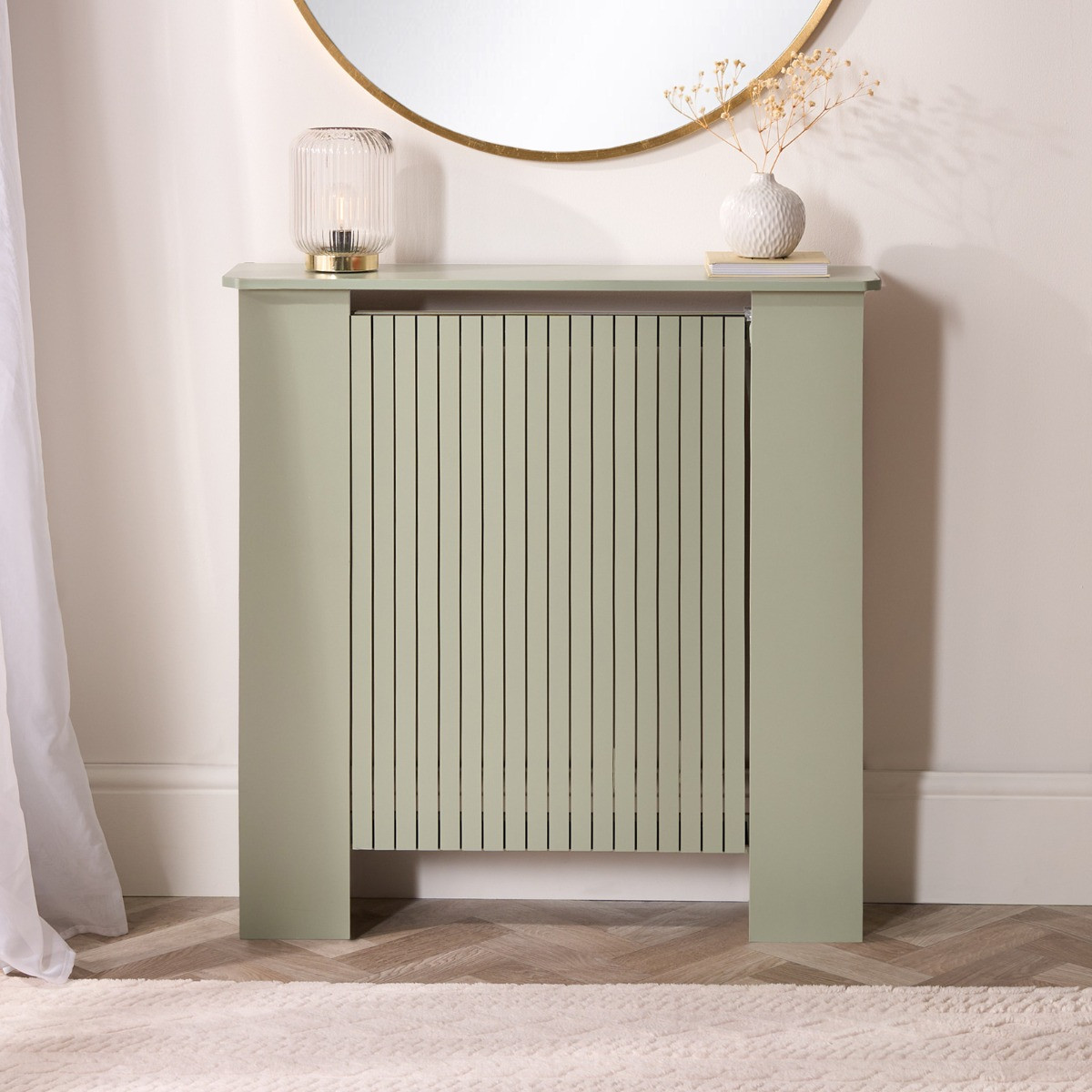 OHS Medium Ribbed Radiator Cover - Sage>