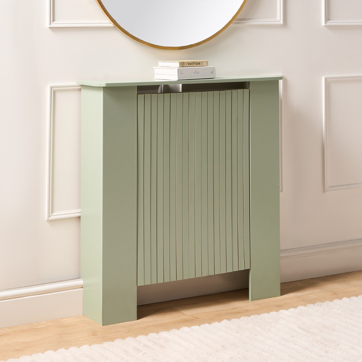 OHS Small Ribbed Radiator Cover - Sage>