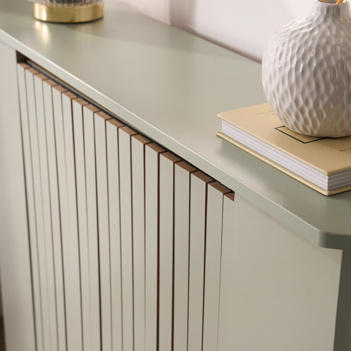 OHS Large Ribbed Radiator Cover - Sage>