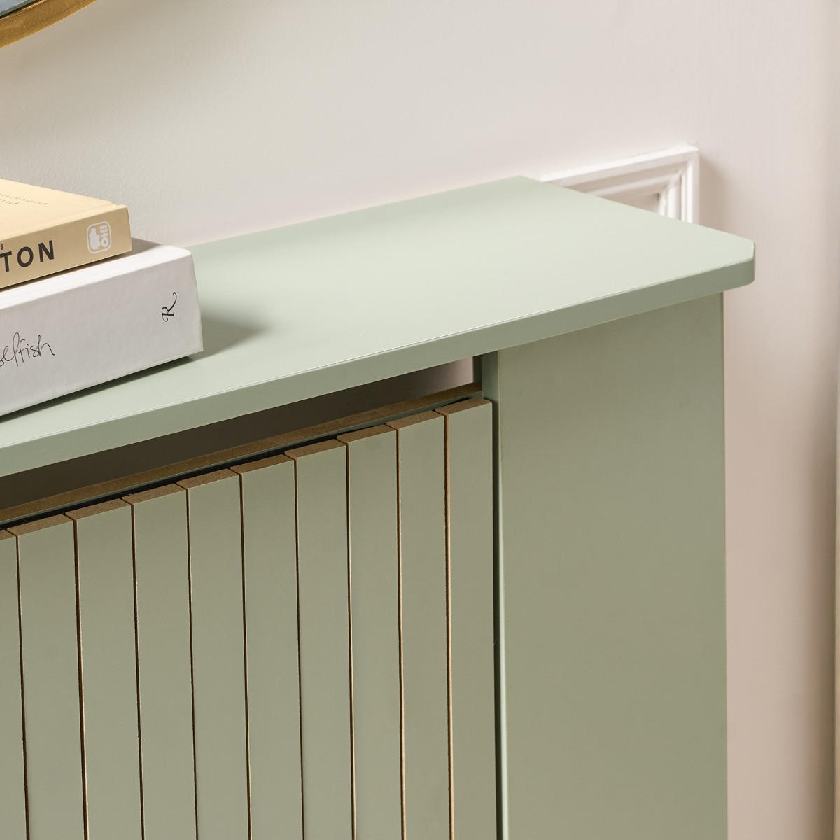 OHS Small Ribbed Radiator Cover - Sage>