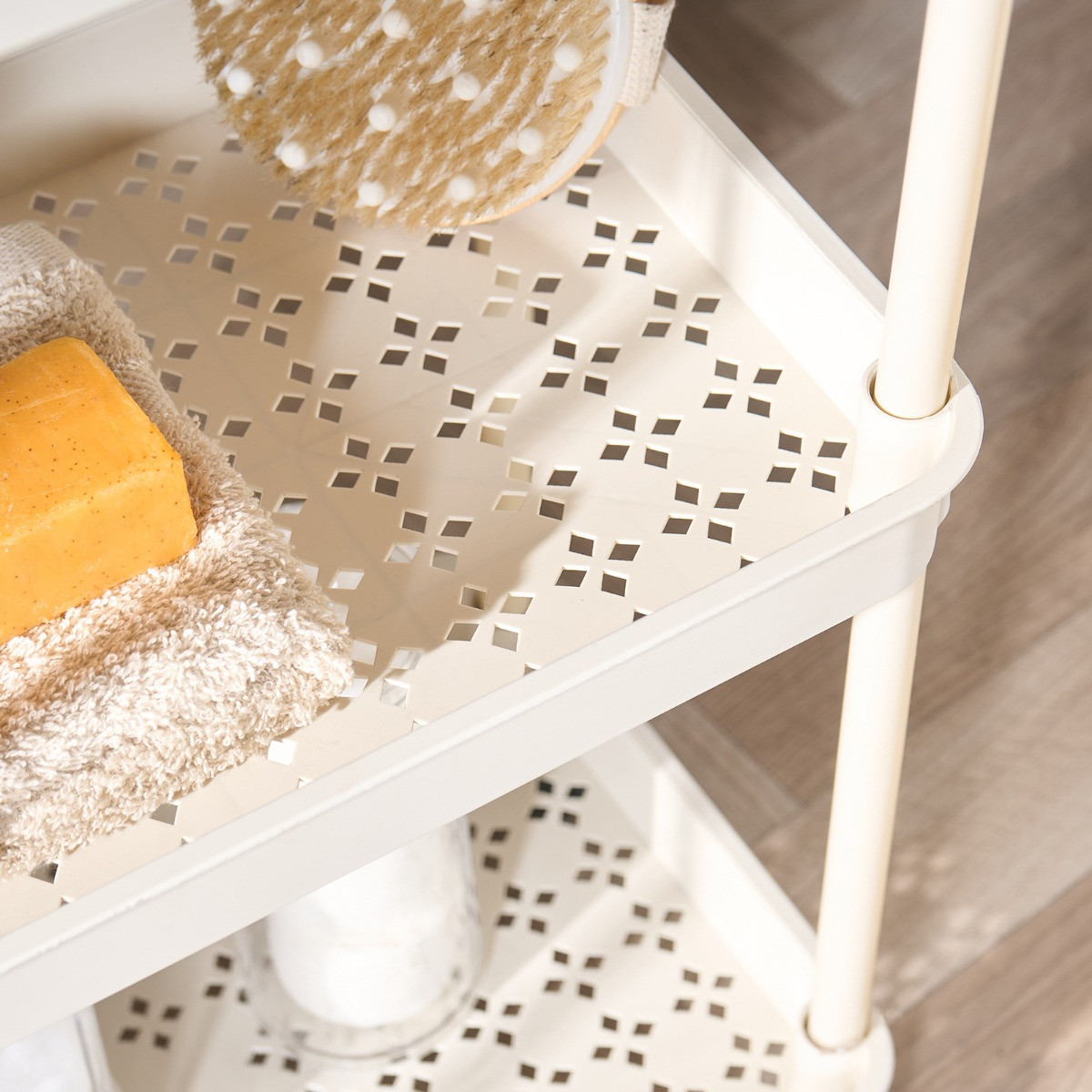 OHS 3 Layer Trolley Cart - Cream>