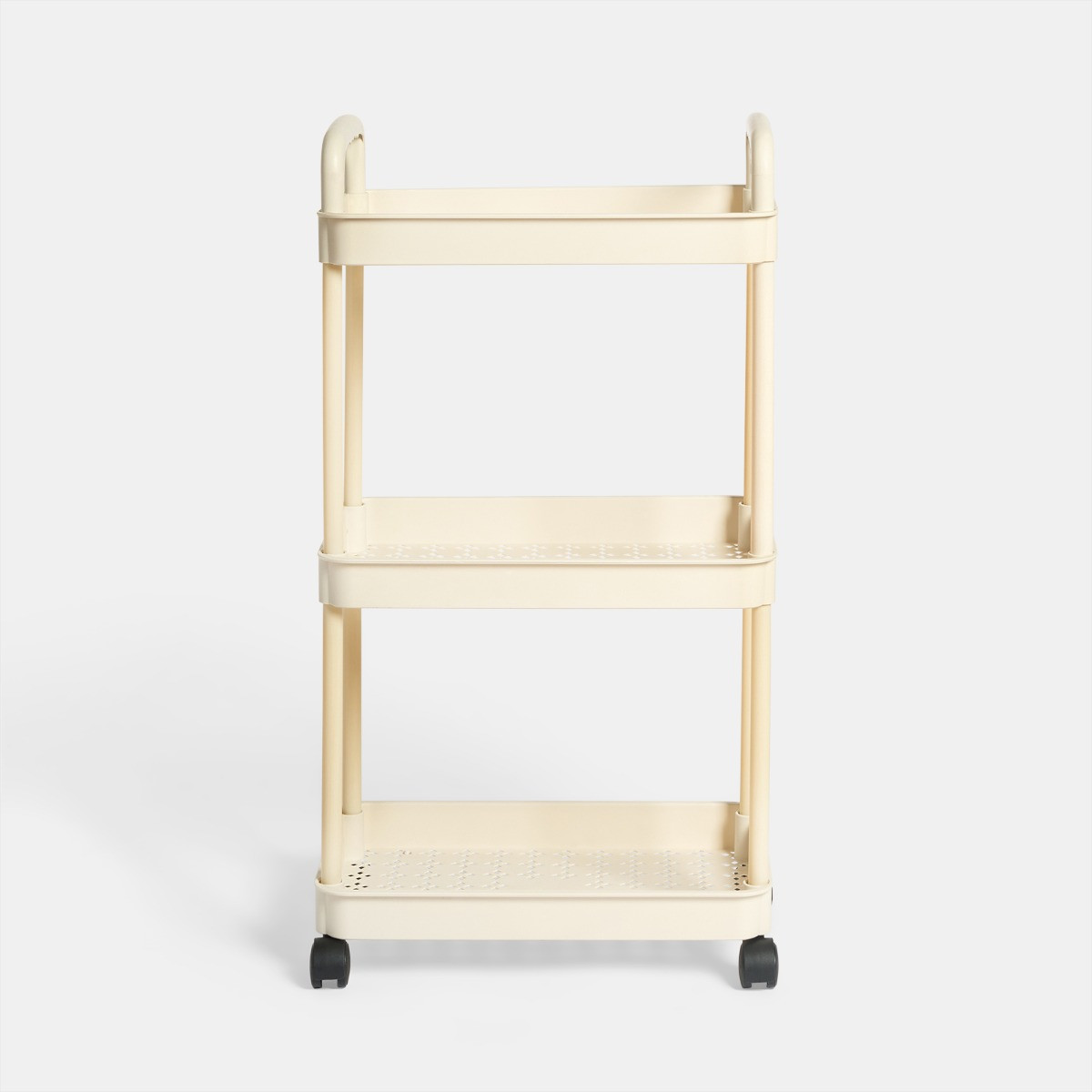OHS 3 Layer Trolley Cart - Cream>
