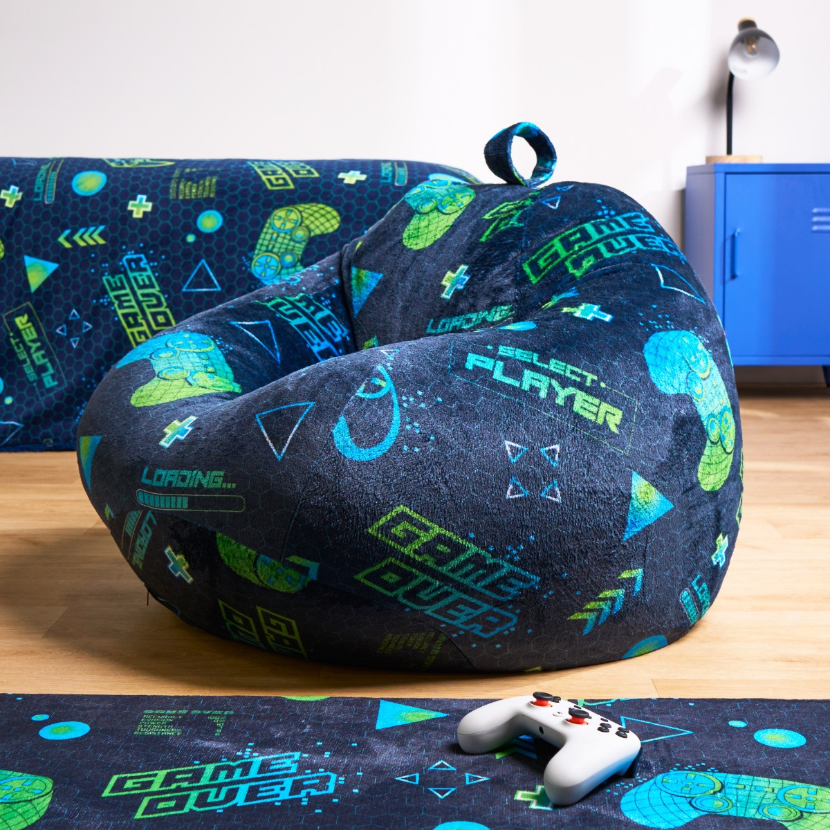 OHS Kids Gaming Bean Bag - Black>