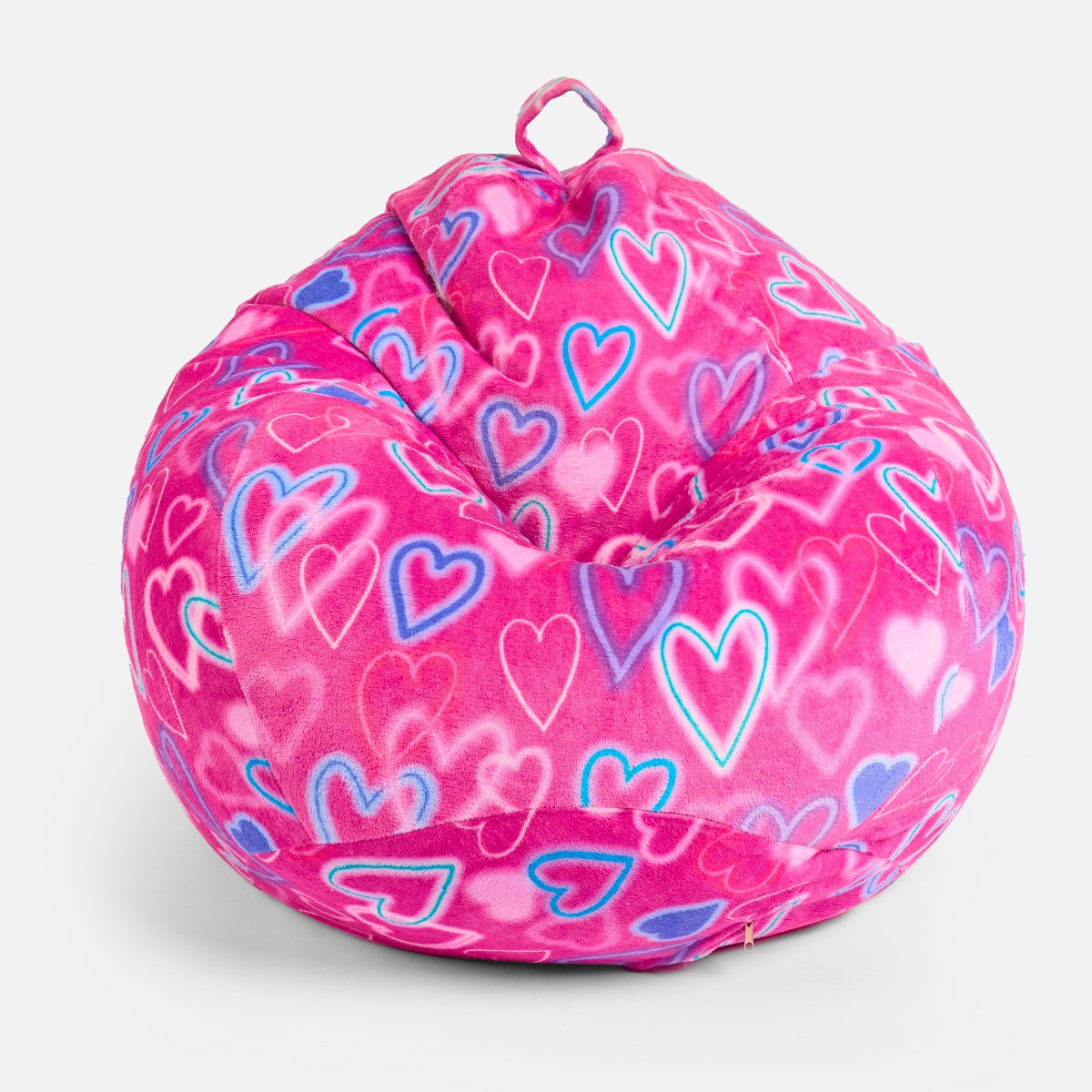 OHS Kids Heart Print Bean Bag - Pink>
