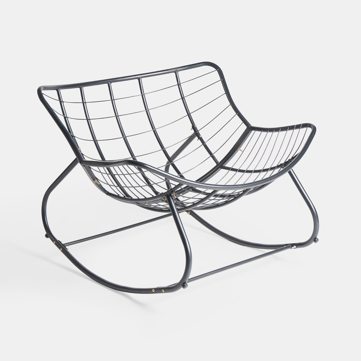 OHS Ribbed Faux Fur Rocking Chair - Natural>