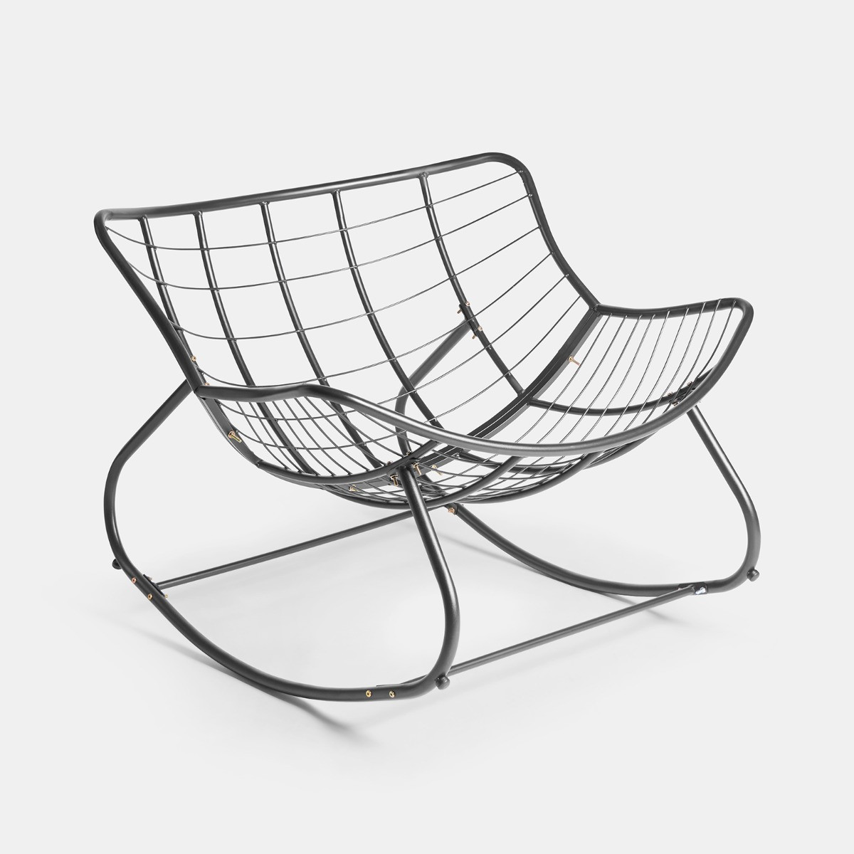 OHS Ribbed Faux Fur Rocking Chair - Hot Pink>