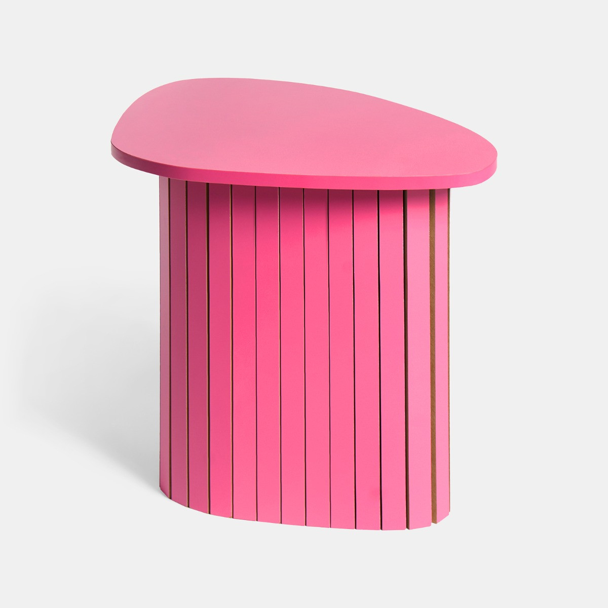 OHS Madison Ribbed Side Table - Hot Pink>