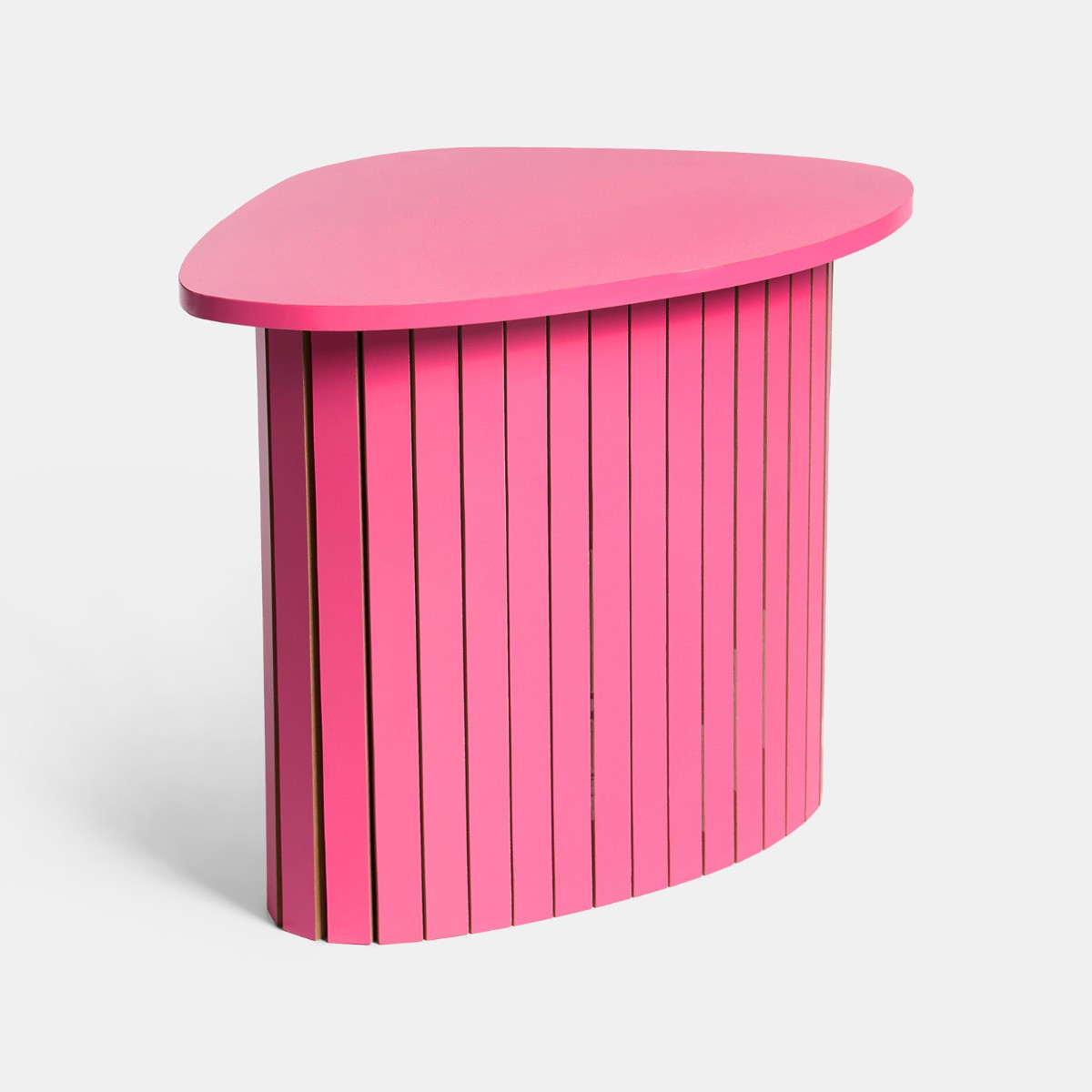 OHS Madison Ribbed Side Table - Hot Pink>