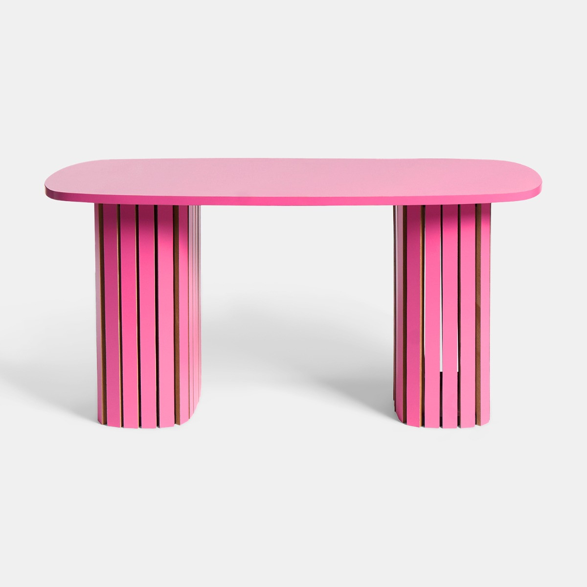 OHS Madison Ribbed Coffee Table - Hot Pink>