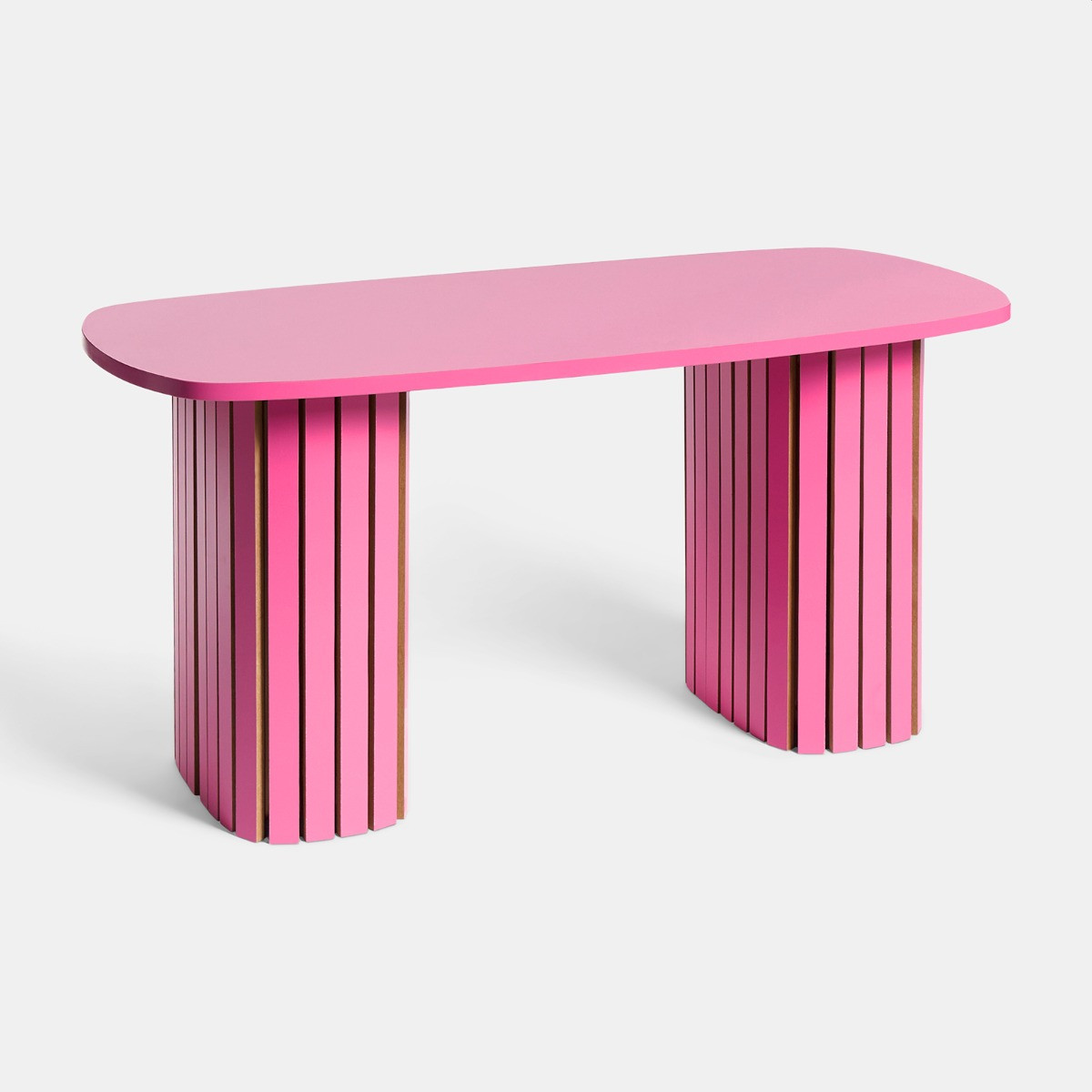 OHS Madison Ribbed Coffee Table - Hot Pink>