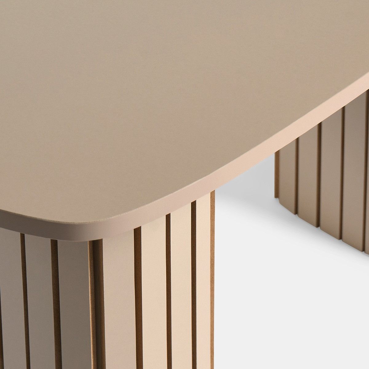 OHS Madison Ribbed Coffee Table - Natural>