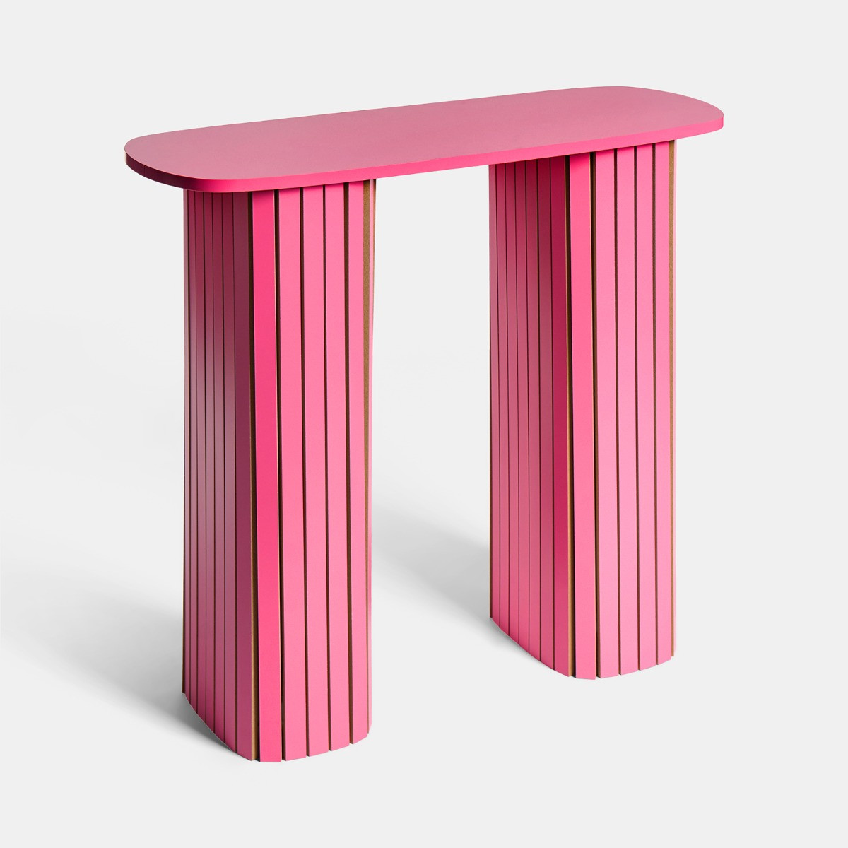 OHS Madison Ribbed Console Table - Hot Pink>