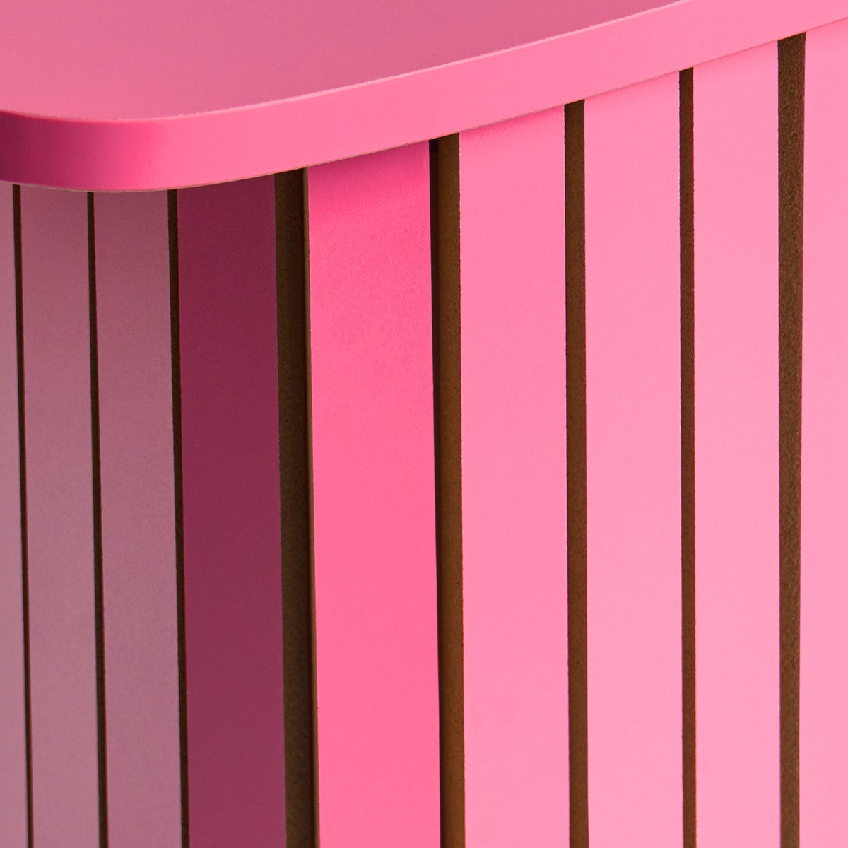 OHS Madison Ribbed Console Table - Hot Pink>