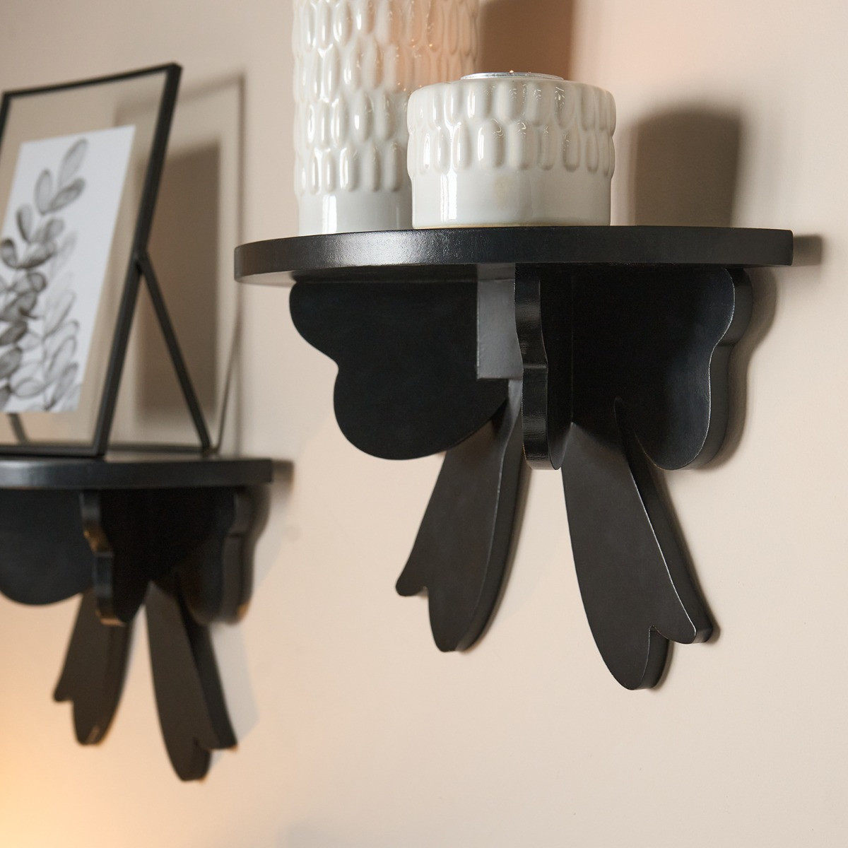 OHS Bow Shelves, Black - 2 Pack>