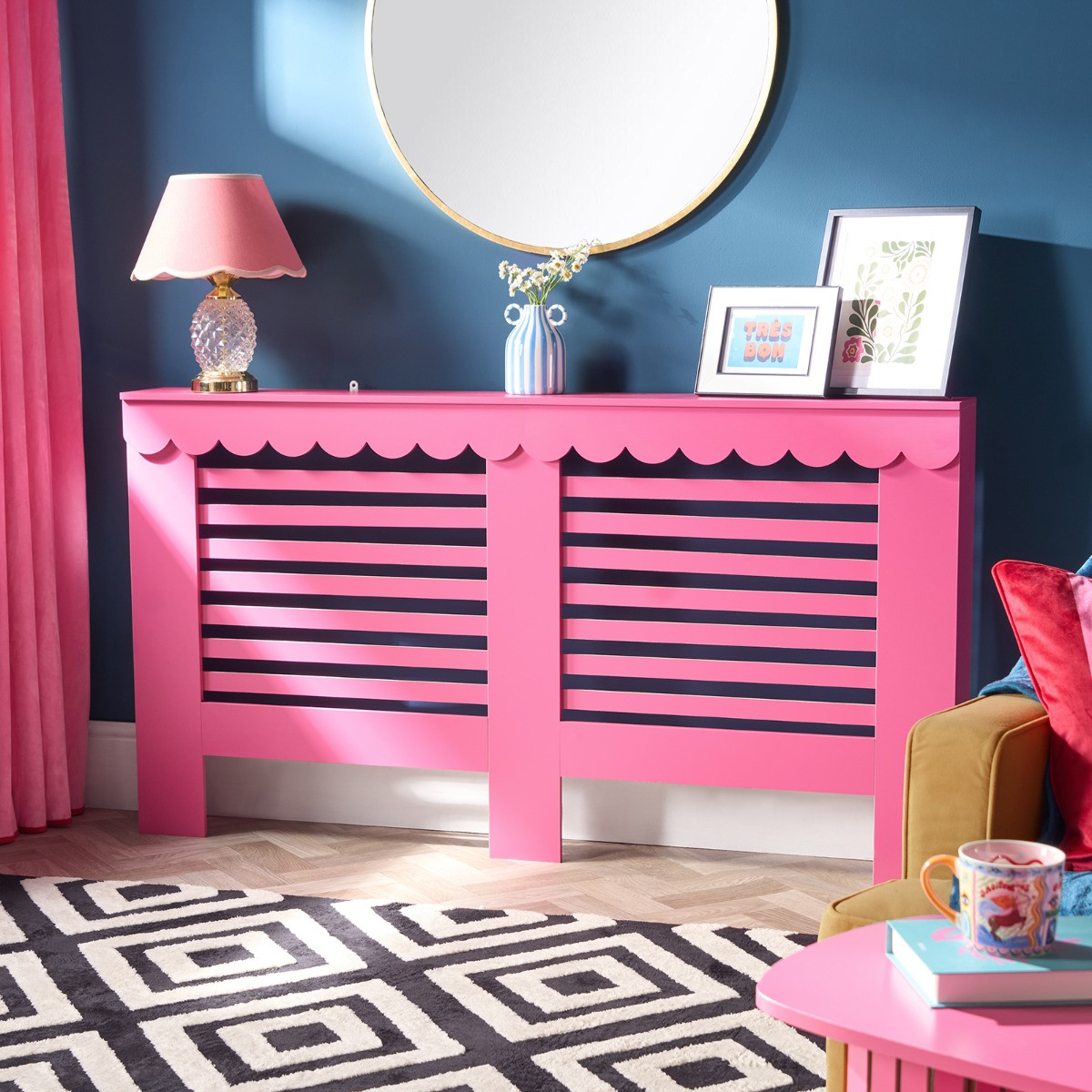 OHS Large Scallop Radiator Cover - Hot Pink>
