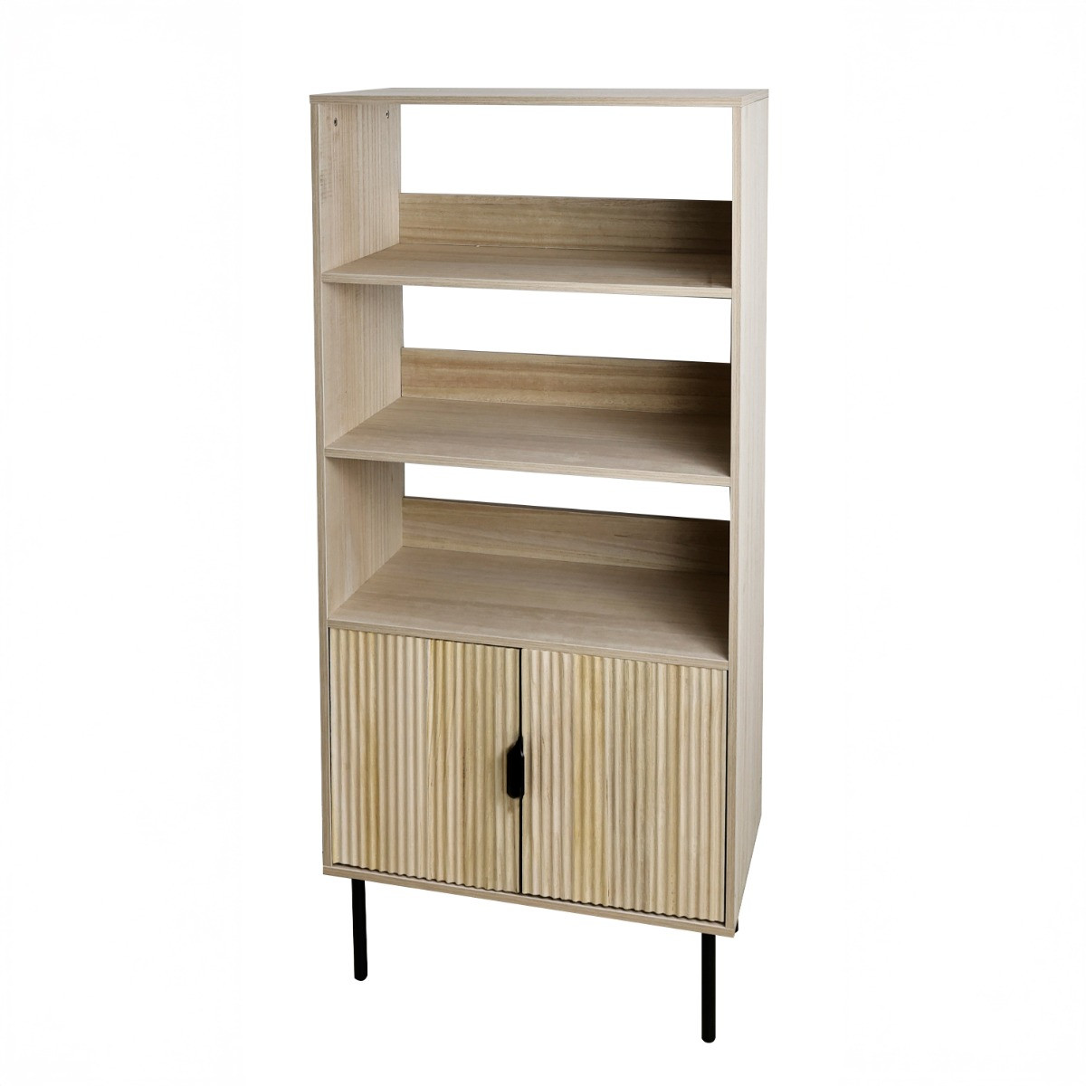 OHS Ribbed Display Unit - Light Wood>